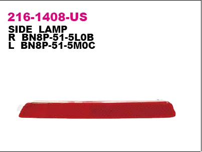 Отражатель заднего бампера левый 2161408LUS Depo (фото №1)