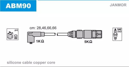 Провода в/вольтные ABM90 Janmor (фото №1)