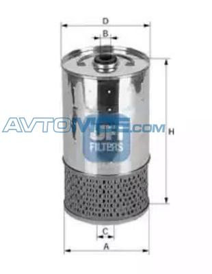 Фильтр масляный двигателя 2552800 UFI (фото №1)